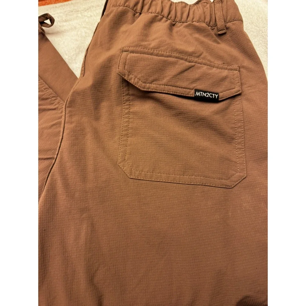 Coalatree Trailhead Pants Unisex size Xl Brown Stretch Outdoor rip stop EUC